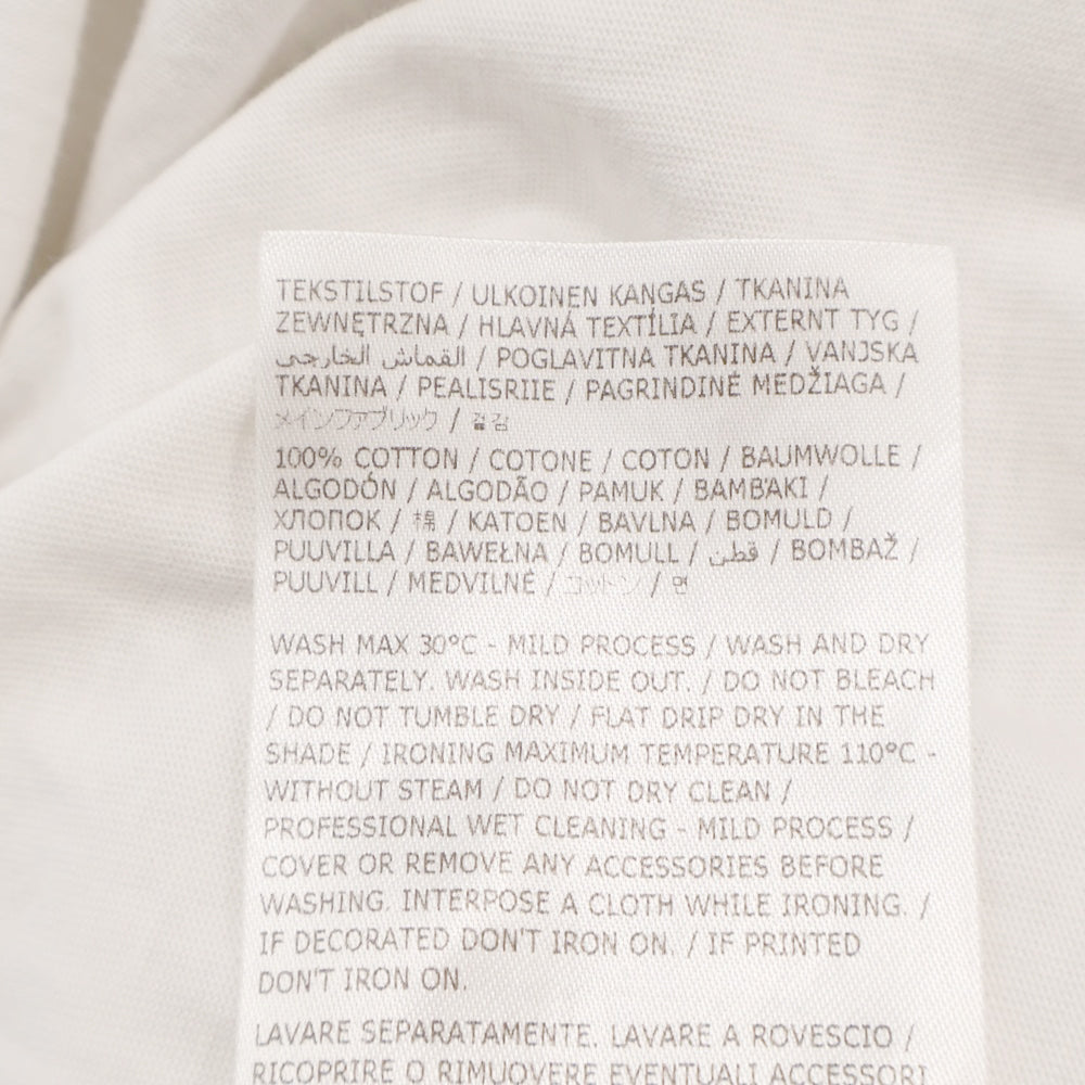 MM6 Maison Margiela(エムエムシックスメゾンマルジェラ) 24AW フロント カレンダー ロゴ クルーネック半袖Tシャツカットソー ホワイト SH0GC0032 S24312