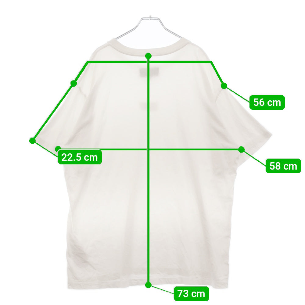 MM6 Maison Margiela(エムエムシックスメゾンマルジェラ) 24AW フロント カレンダー ロゴ クルーネック半袖Tシャツカットソー ホワイト SH0GC0032 S24312
