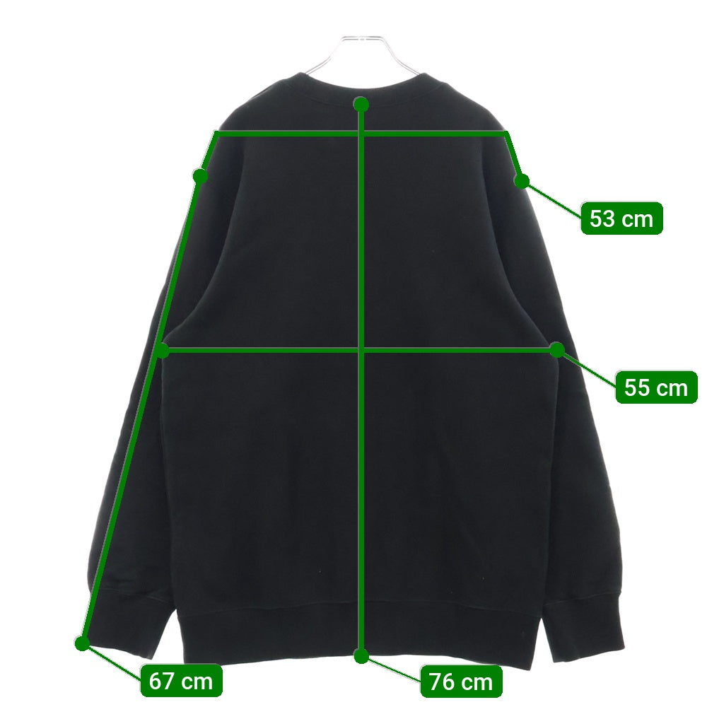 MONCLER GENIUS(モンクレール ジーニアス) MAGLIA GIROCOLLO ラインストーンロゴスウェットトレーナー ブラック F20928G72340