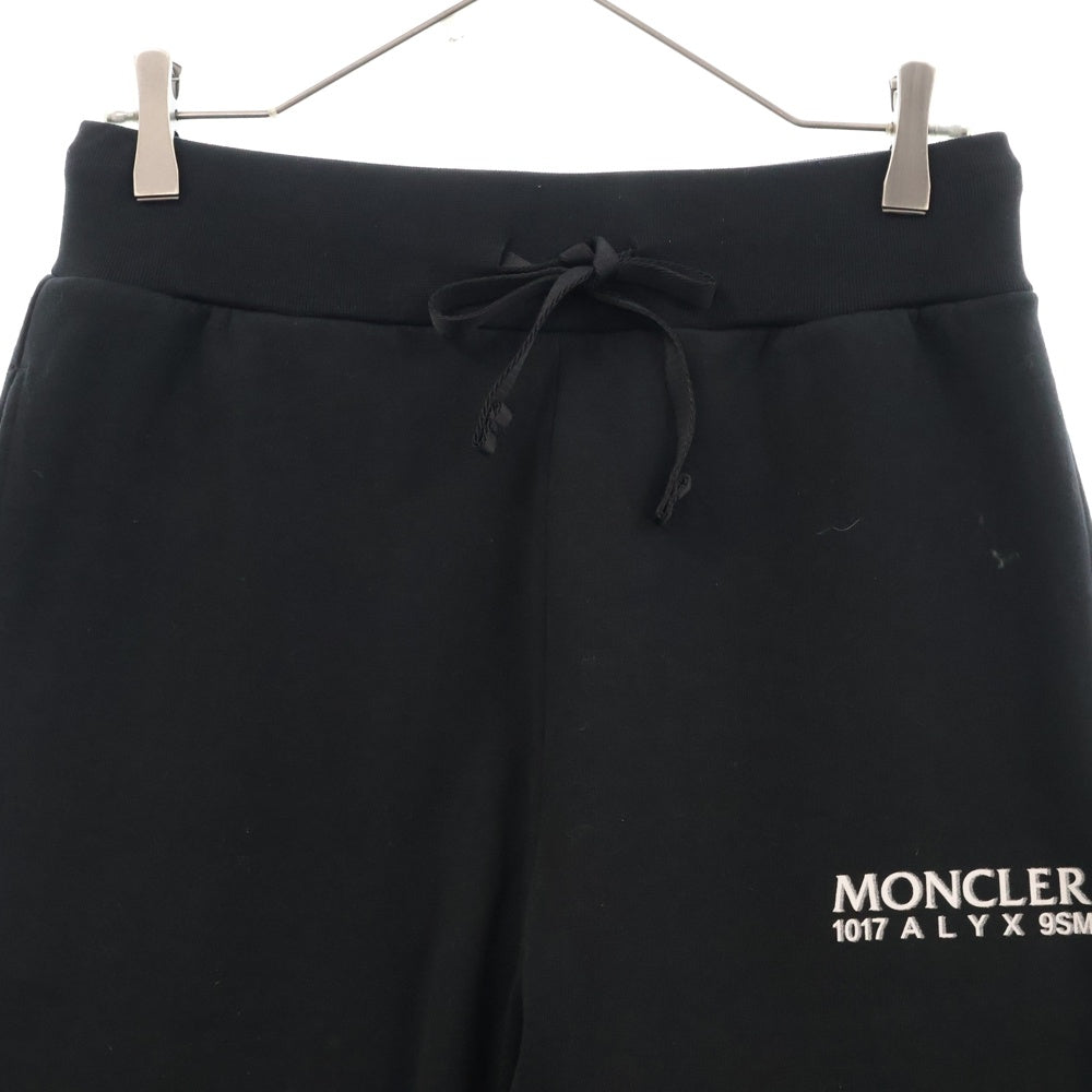 MONCLER(モンクレール) ×1017 ALYX 9SM SWEATPANTS アリクス ロゴプリントスウェットパンツ ブラック H209Y8H00003