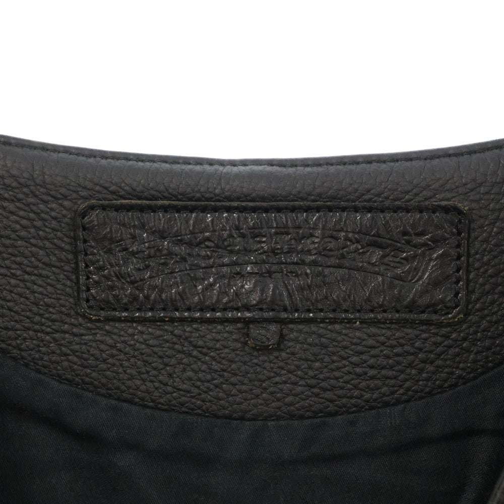 CHROME HEARTS(クロムハーツ) CLASSC 2B LTHR クラシック クロスボール レザーベスト クロスパッチカスタム ブラック