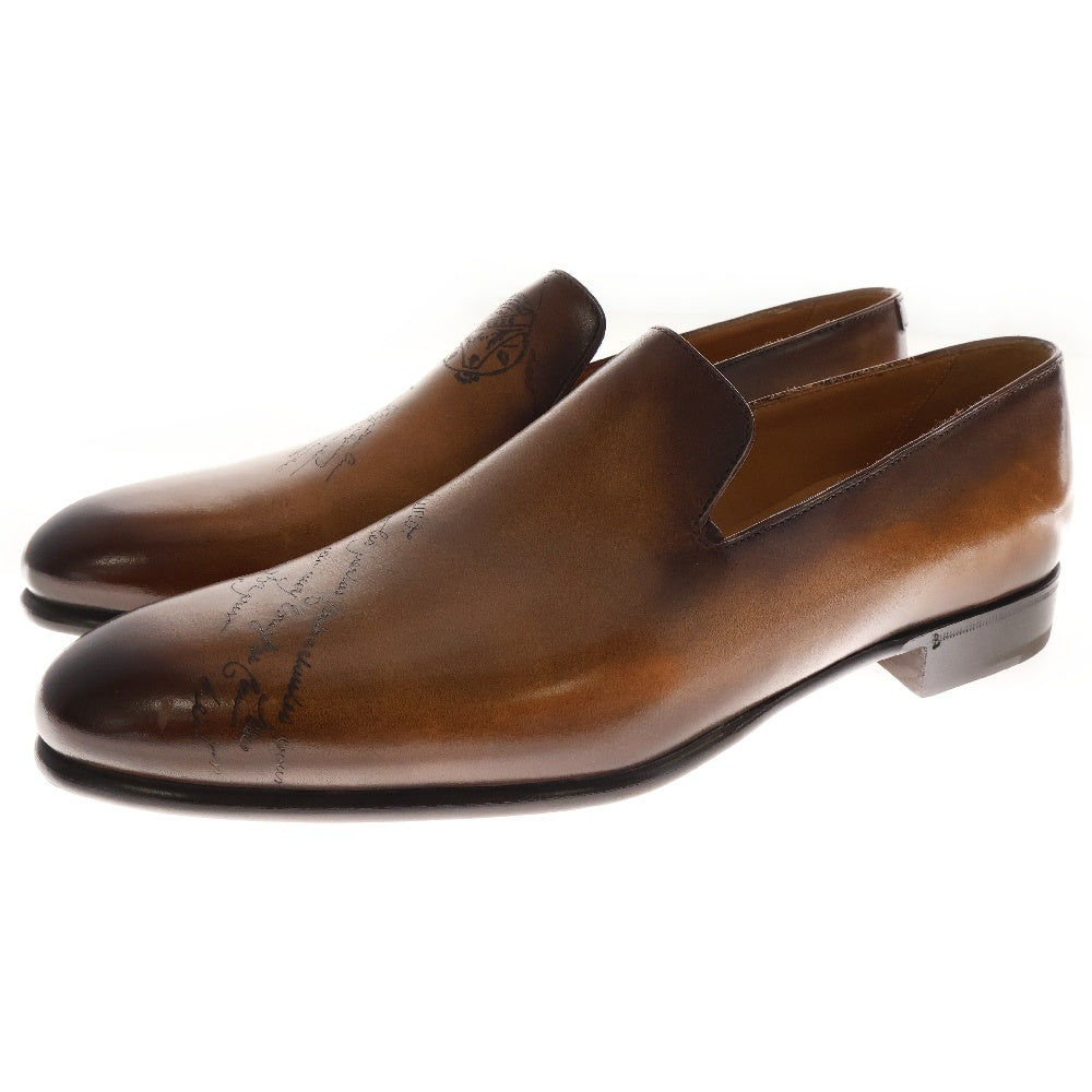 Berluti(ベルルッティ) CURSIVE GALET SCRITTO LOAFER カーシヴ ガレ スクリット レザースリッポン ブラウン