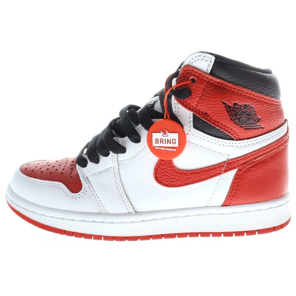 NIKE(ナイキ) AIR JORDAN 1 HIGH OG HERITAGE 555088-161 エアジョーダン 1 ヘリテージ ハイカットスニーカー ホワイト/レッド US5/23.5cm レディース