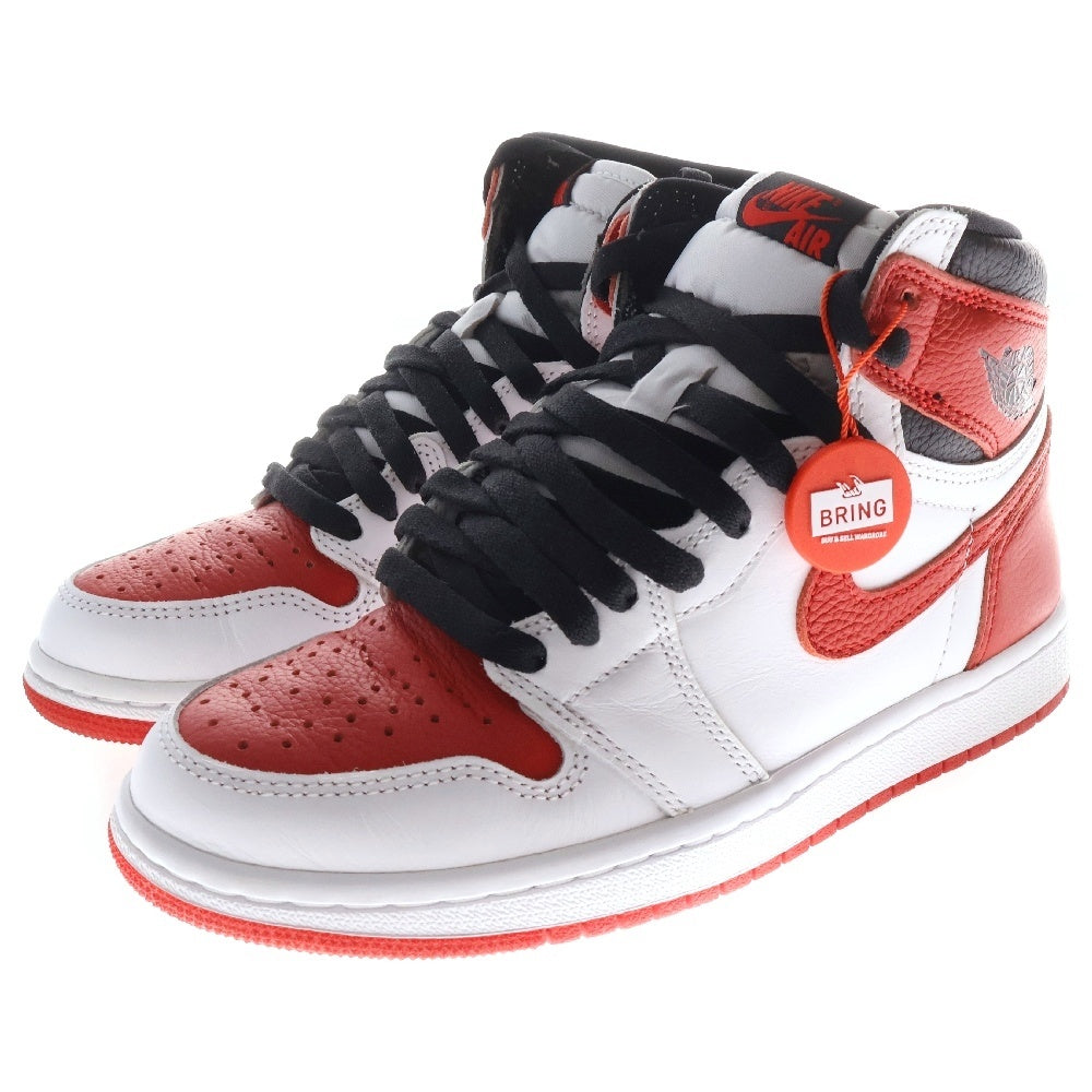 NIKE(ナイキ) AIR JORDAN 1 HIGH OG HERITAGE 555088-161 エアジョーダン 1 ヘリテージ ハイカットスニーカー ホワイト/レッド US5/23.5cm レディース