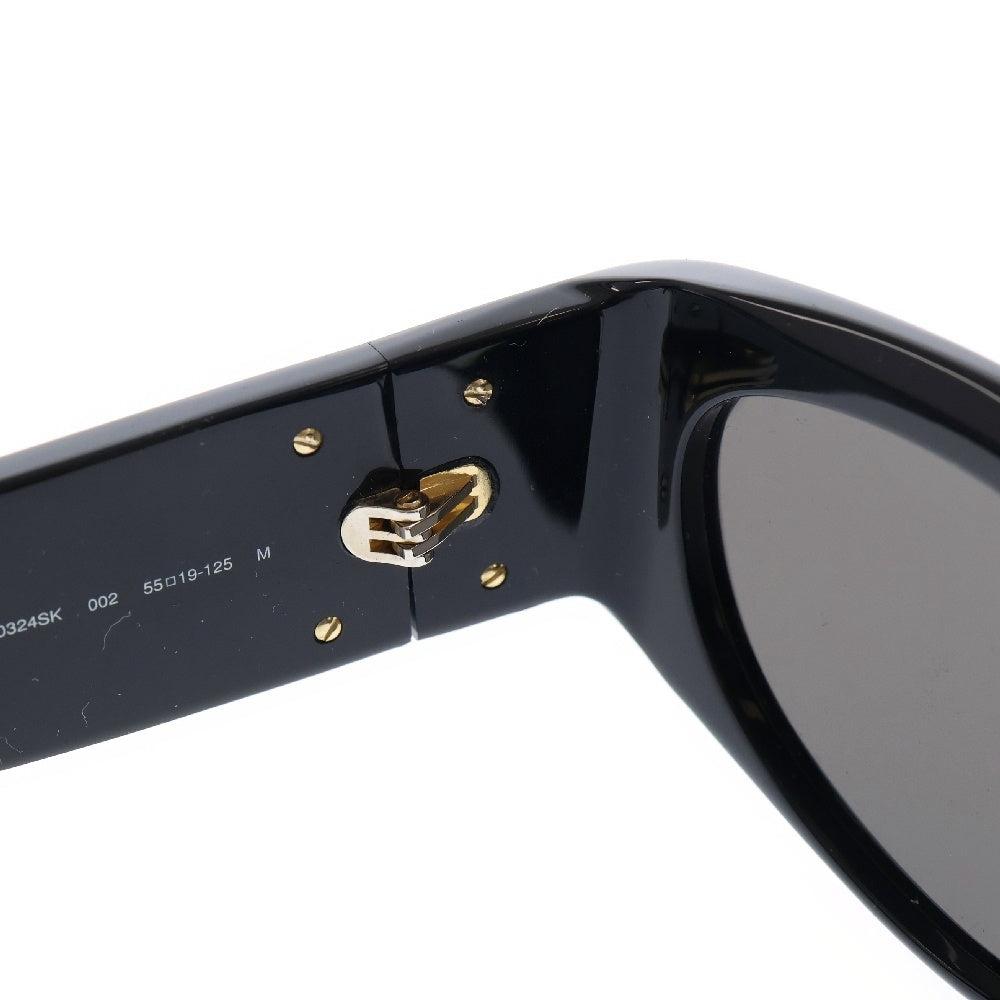 BALENCIAGA(バレンシアガ) BOSSY ROUND BBロゴテンプルサングラス 眼鏡 アイウェア ブラック BB0324SK