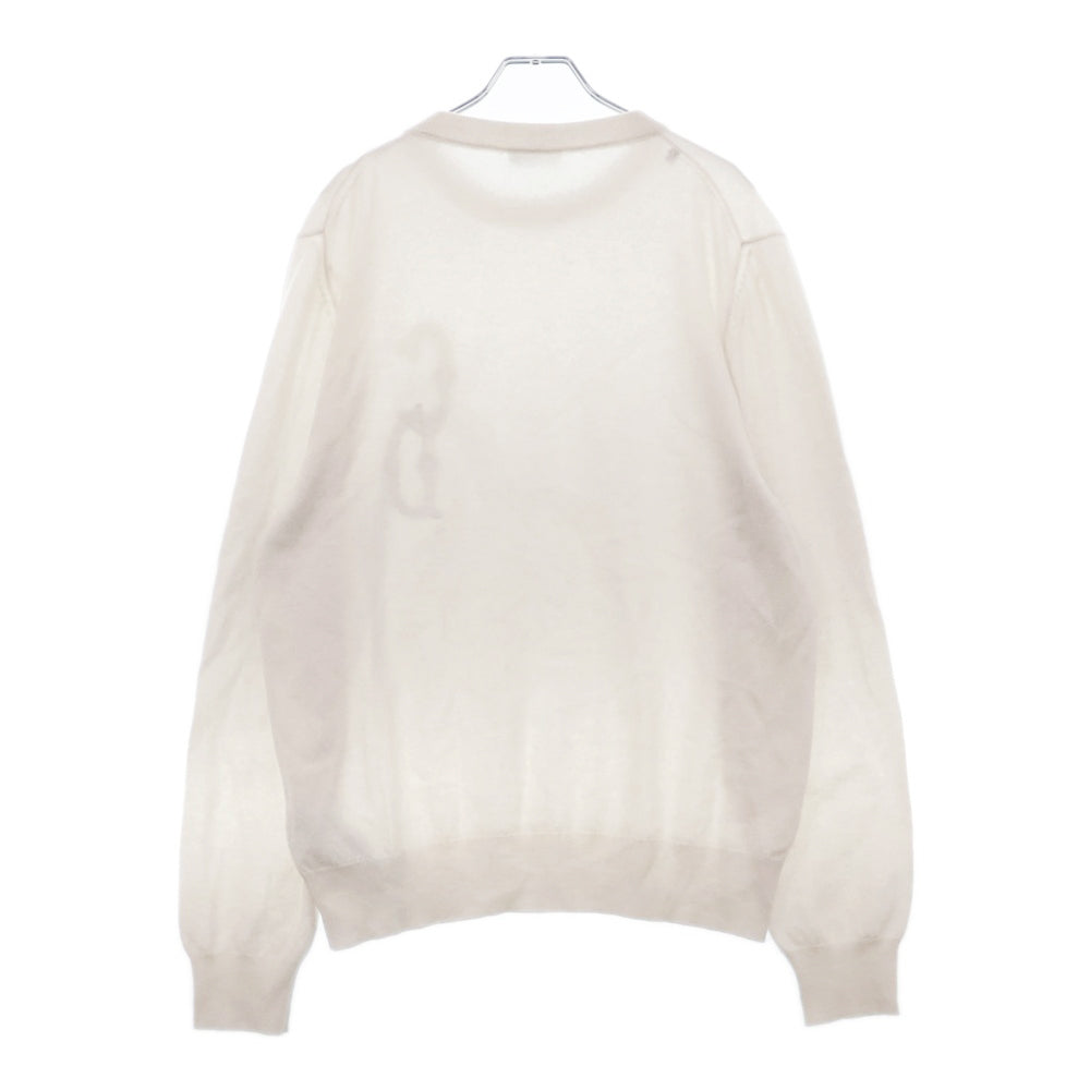 Christian Dior(クリスチャンディオール) 23AW パールCDロゴカシミヤニットセーター ベージュ 343M640AT721