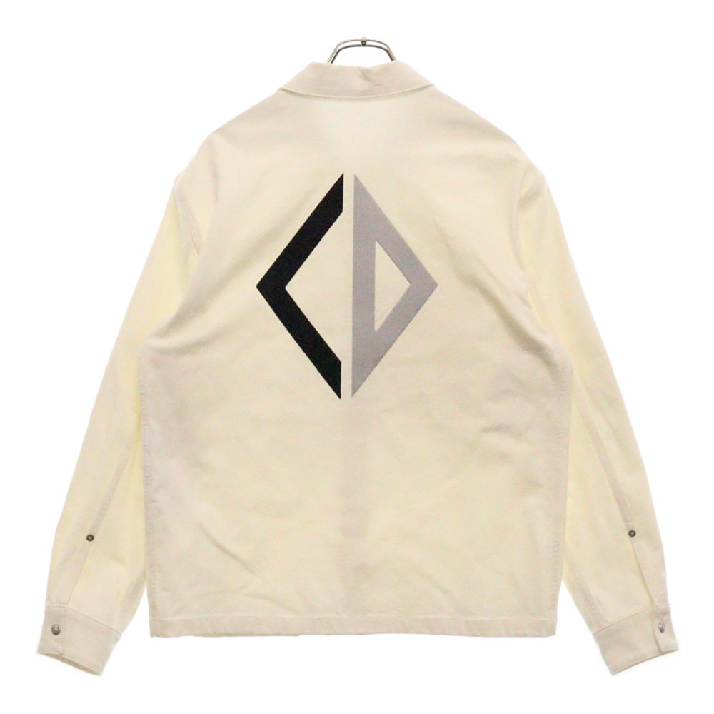 Christian Dior(クリスチャンディオール) 23AW CDダイヤモンド刺繍 デニムシャツ ホワイト 033D490O219X