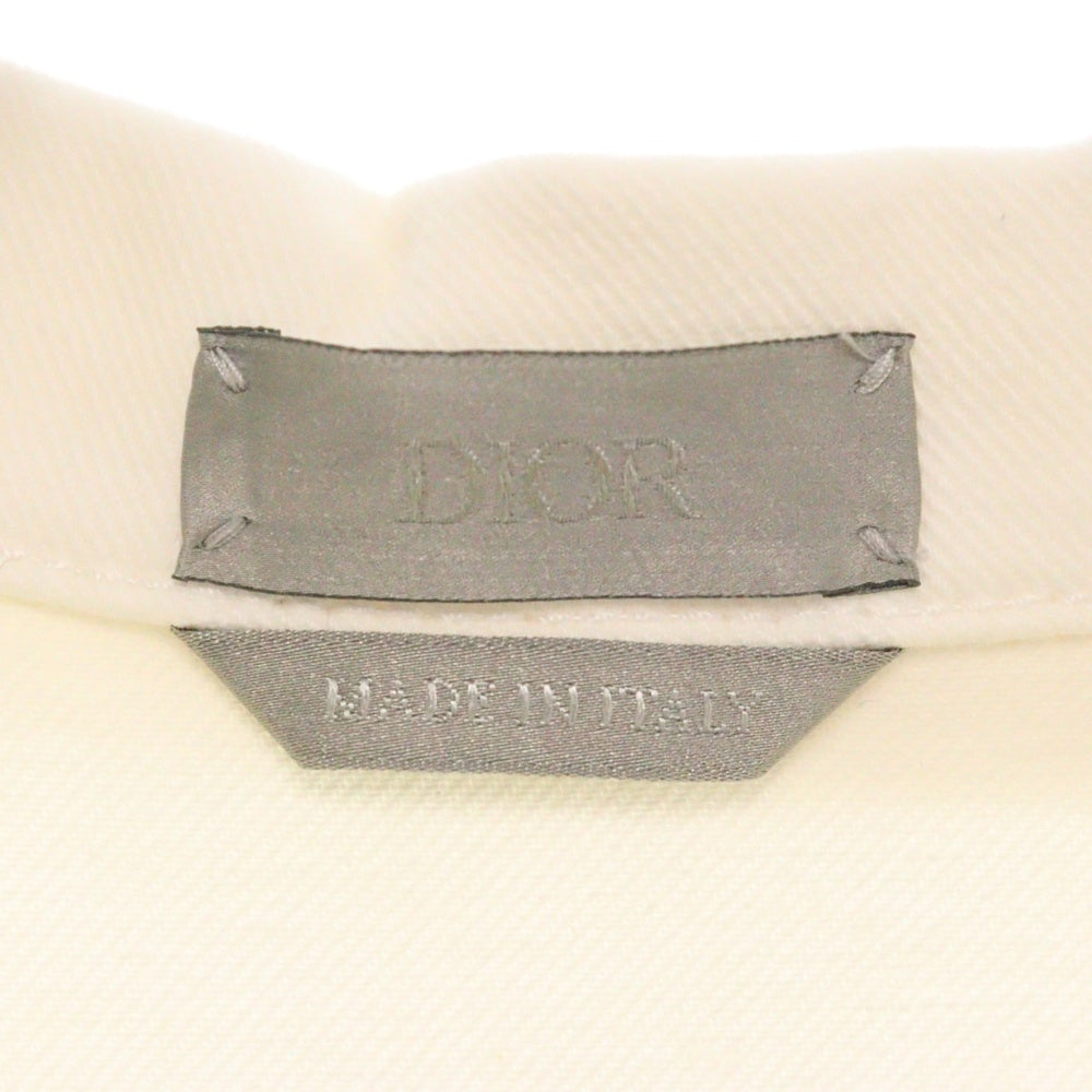 Christian Dior(クリスチャンディオール) 23AW CDダイヤモンド刺繍 デニムシャツ ホワイト 033D490O219X