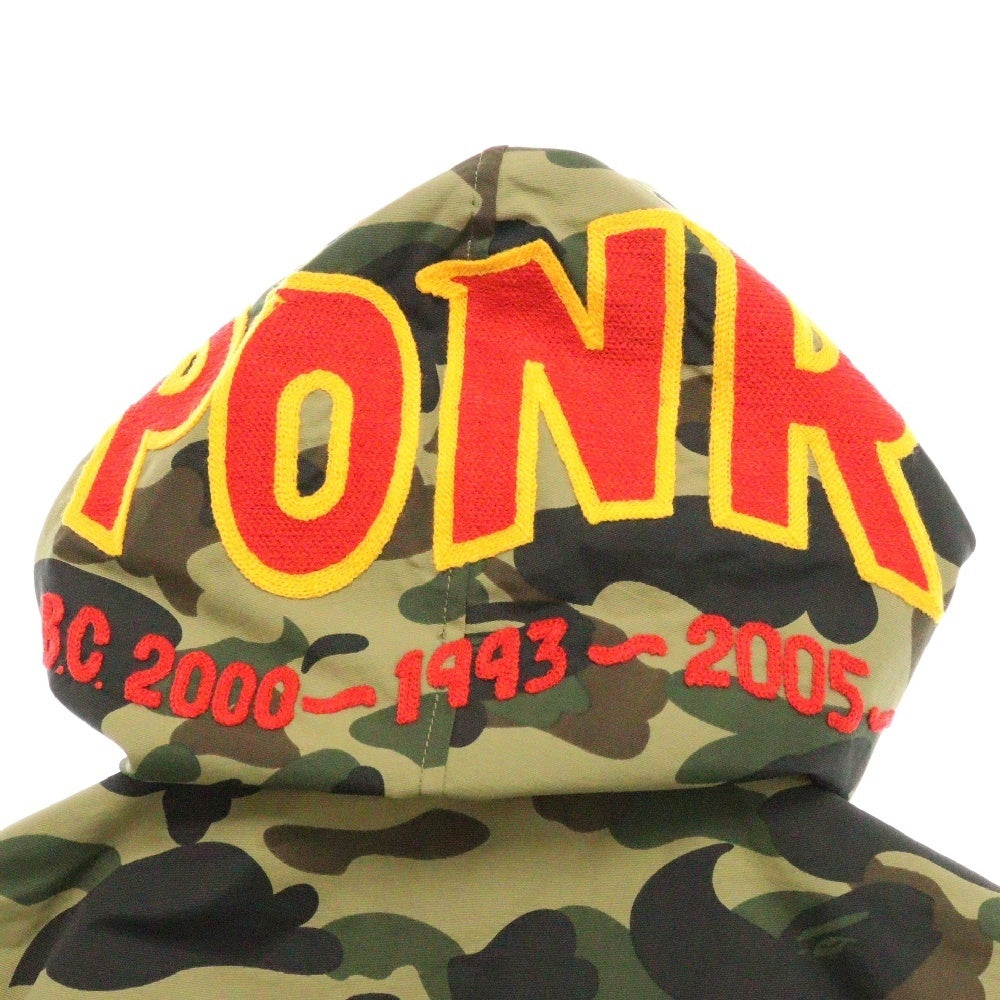 A BATHING APE(アベイシングエイプ) SHARK NYLON JACKET シャークナイロンジャケット マウンテンパーカー カモフラ柄 マルチカラー 001LJF302006X
