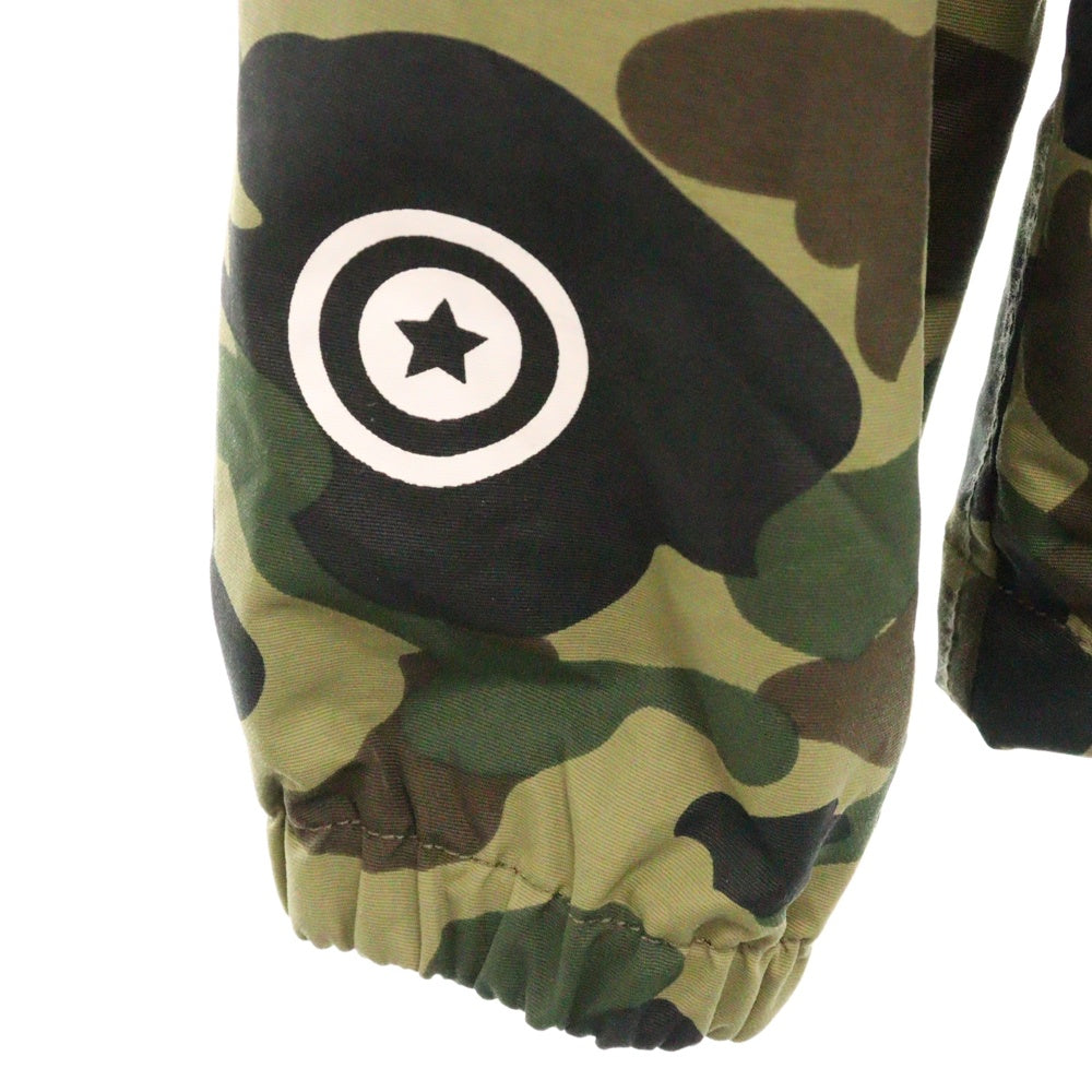 A BATHING APE(アベイシングエイプ) SHARK NYLON JACKET シャークナイロンジャケット マウンテンパーカー カモフラ柄 マルチカラー 001LJF302006X