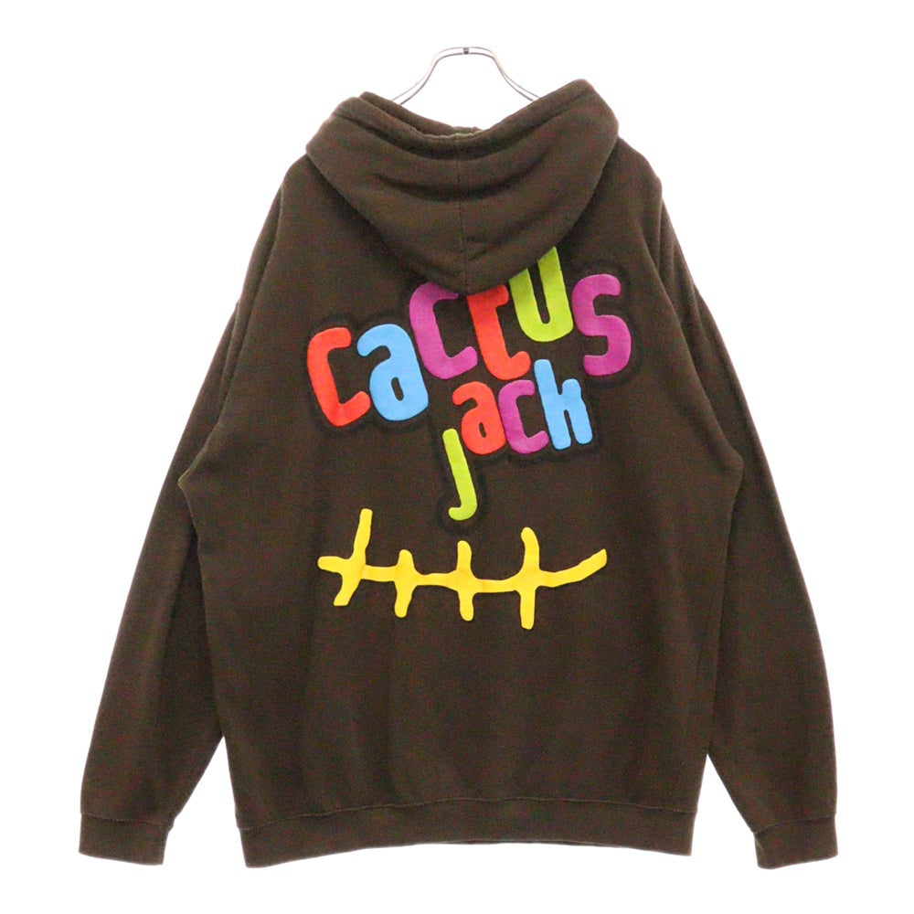 Cactus Jack(カクタスジャック) 20AW ×McDonald's マクドナルド バックロゴプリントプルオーバースウェットパーカー フーディ ブラウン