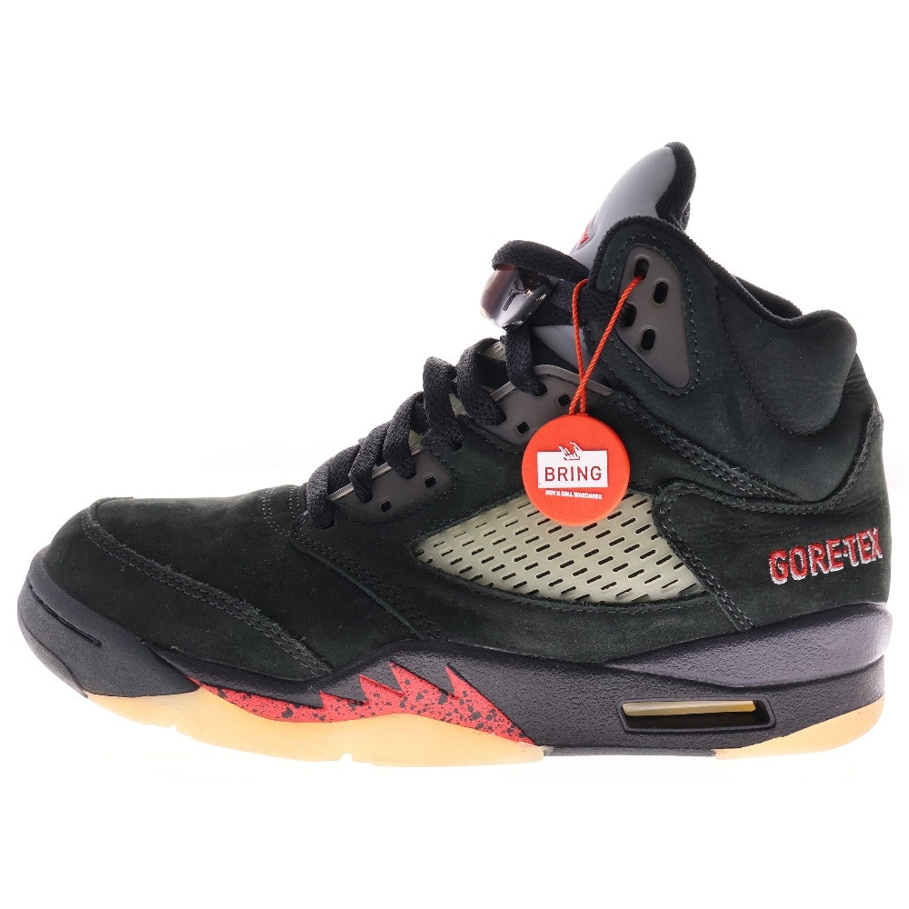 NIKE(ナイキ) WMNS AIR JORDAN 5 RETRO GTX DR0092-001 ウィメンズ エアジョーダン5 ゴアテックス ハイカットスニーカー シューズ ブラック US8/25cm