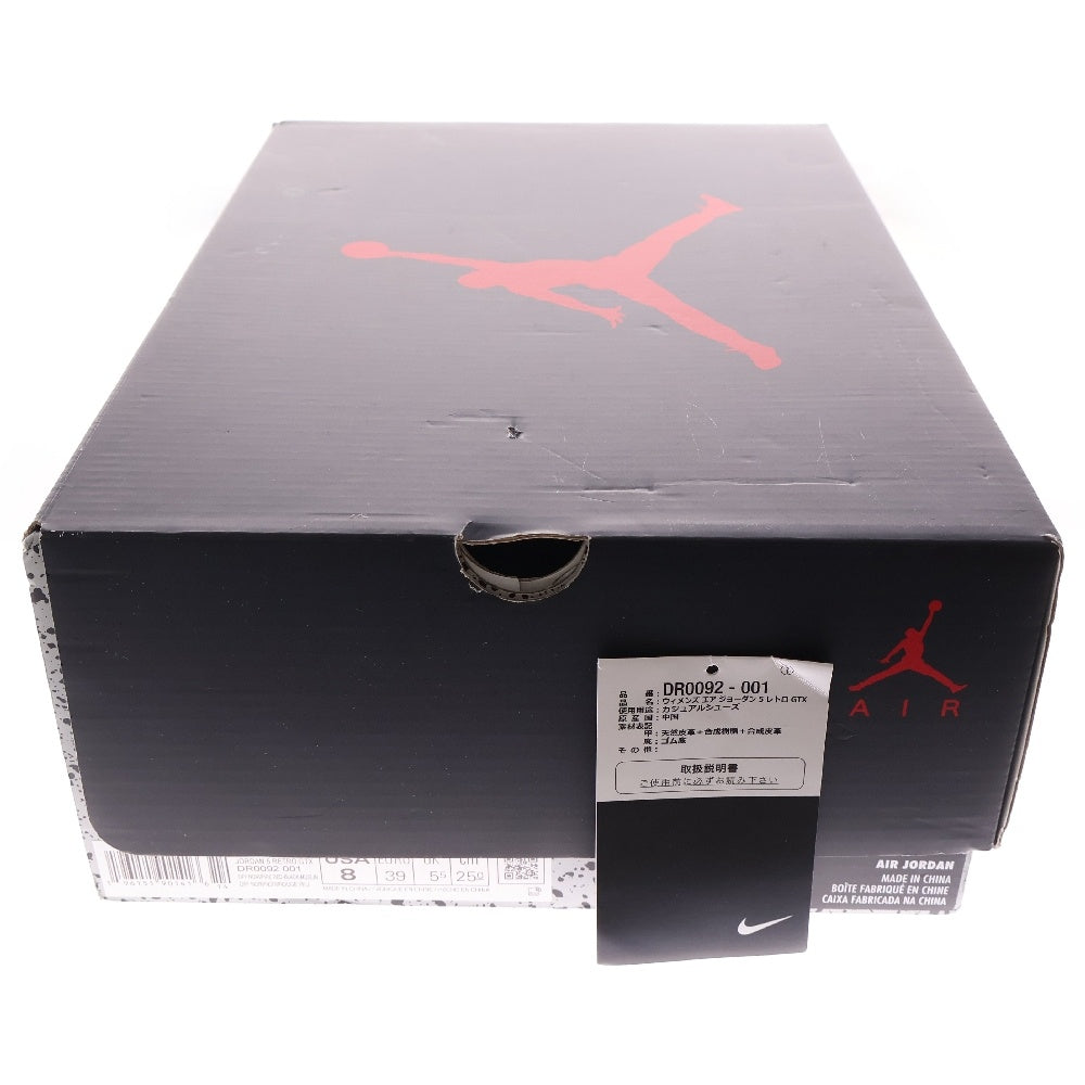 NIKE(ナイキ) WMNS AIR JORDAN 5 RETRO GTX DR0092-001 ウィメンズ エアジョーダン5 ゴアテックス ハイカットスニーカー シューズ ブラック US8/25cm