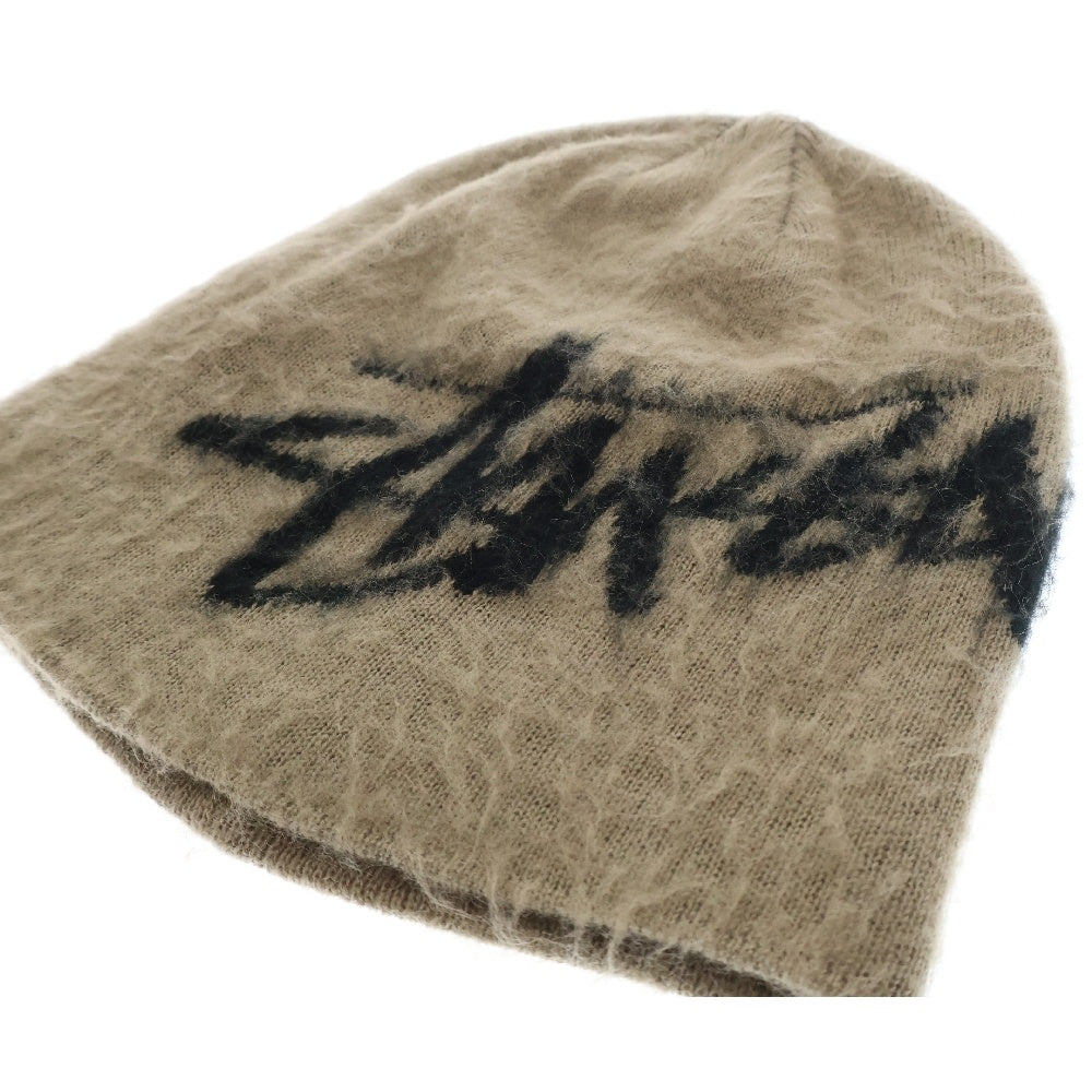 STUSSY(ステューシー) SKULLCAP BRUSHED OUT STOCK 1321191 ブラッシュドニットスカルキャップ ビーニー カーキ