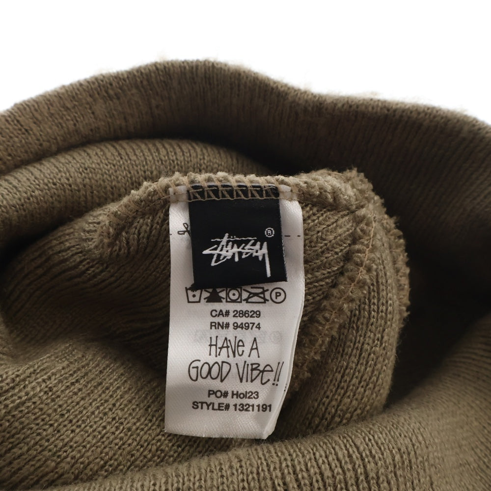 STUSSY(ステューシー) SKULLCAP BRUSHED OUT STOCK 1321191 ブラッシュドニットスカルキャップ ビーニー カーキ