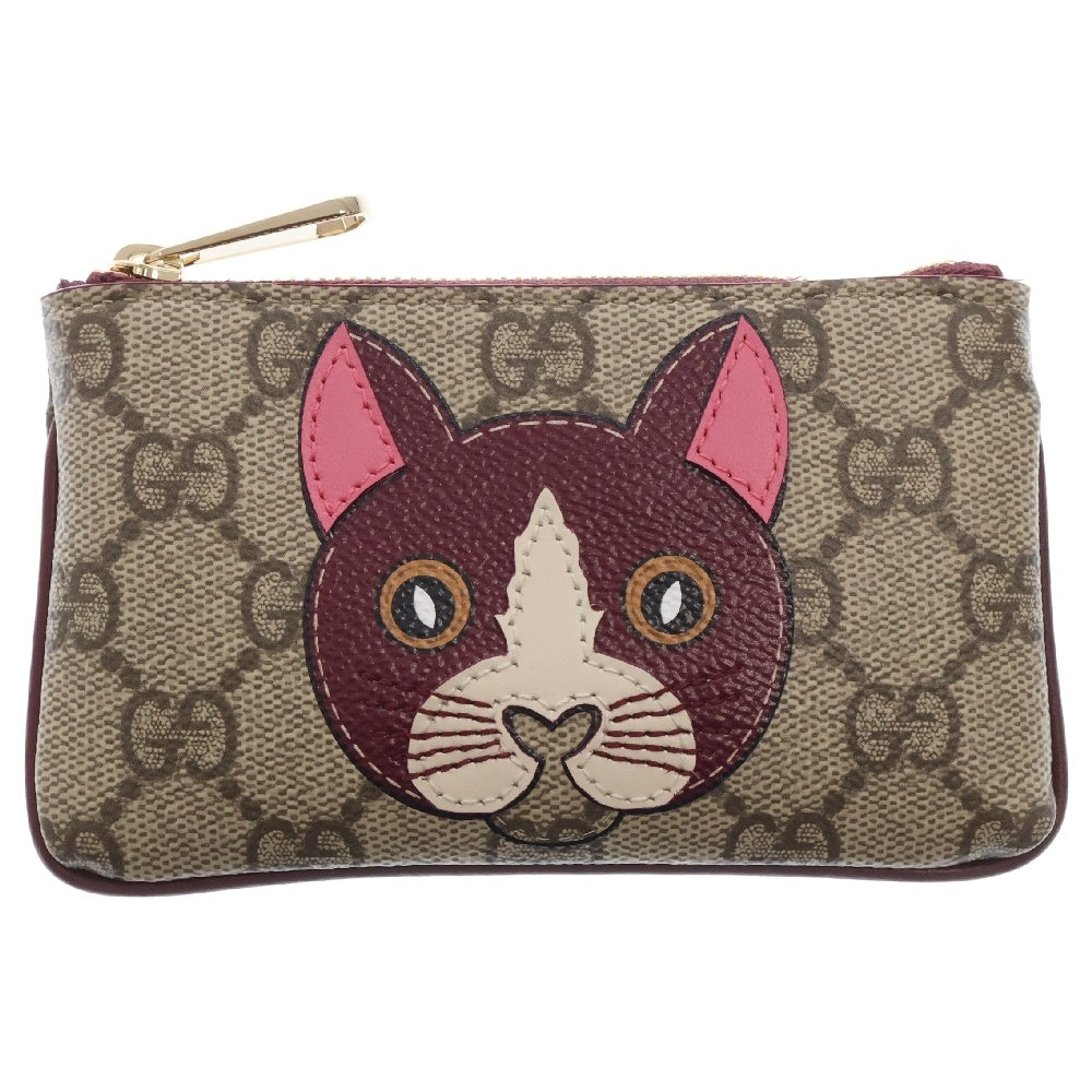 GUCCI(グッチ) GGスプリーム キャット ディテール キーケース ベージュ 818768