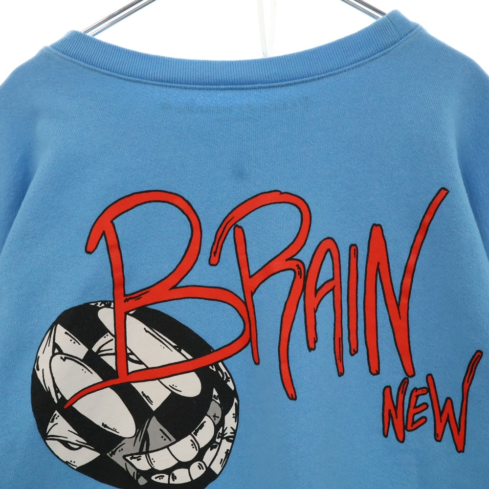 CHROME HEARTS(クロムハーツ) MATTY BOY PPO BRAIN NEW SWTSHRT マッティボーイ ブレインニュー クルーネック長袖スウェットトレーナー ブルー