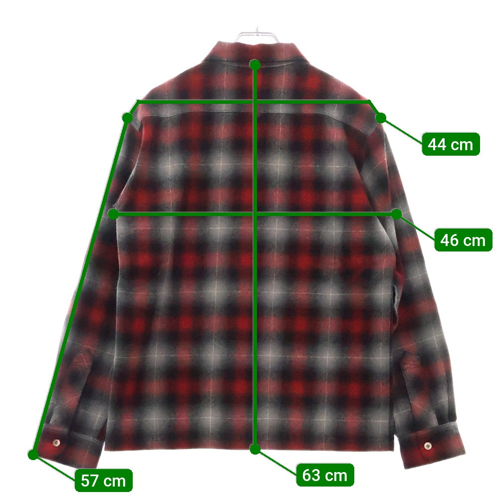 TENDERLOIN(テンダーロイン) 08AW T-Wool Check Shirt ウール 長袖チェックシャツ レッド/ブラック