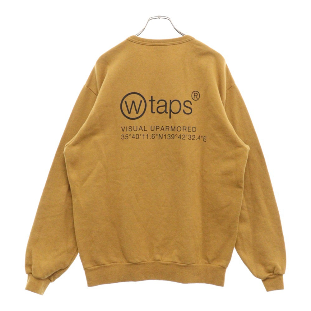 WTAPS(ダブルタップス) 21AW OG Screen Sweat バックロゴプリントスウェットトレーナー ブラウン