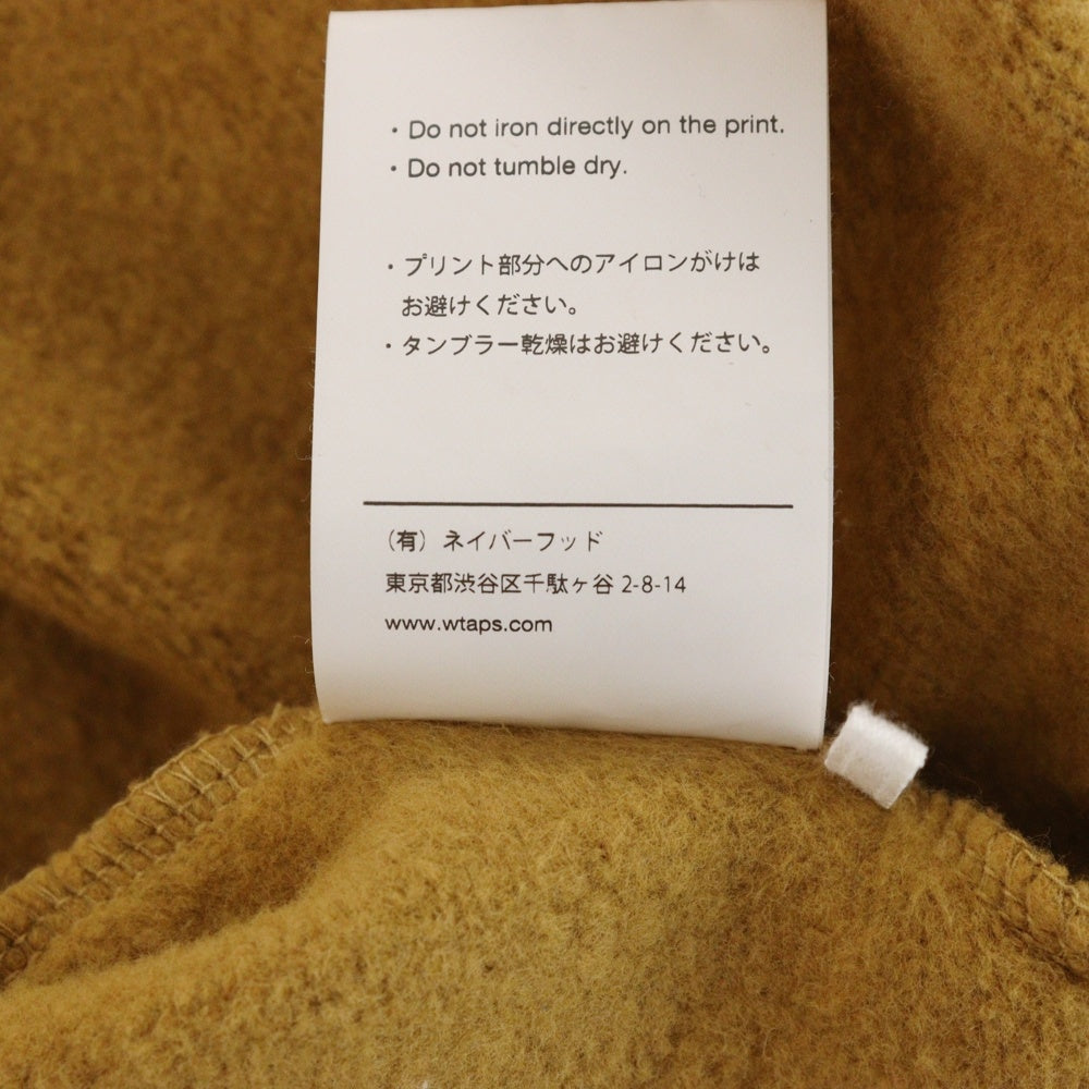 WTAPS(ダブルタップス) 21AW OG Screen Sweat バックロゴプリントスウェットトレーナー ブラウン