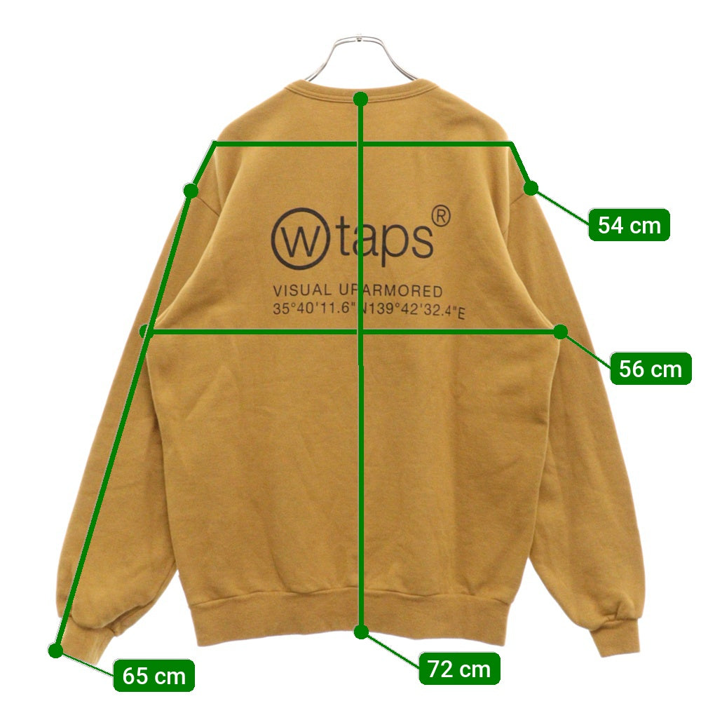 WTAPS(ダブルタップス) 21AW OG Screen Sweat バックロゴプリントスウェットトレーナー ブラウン