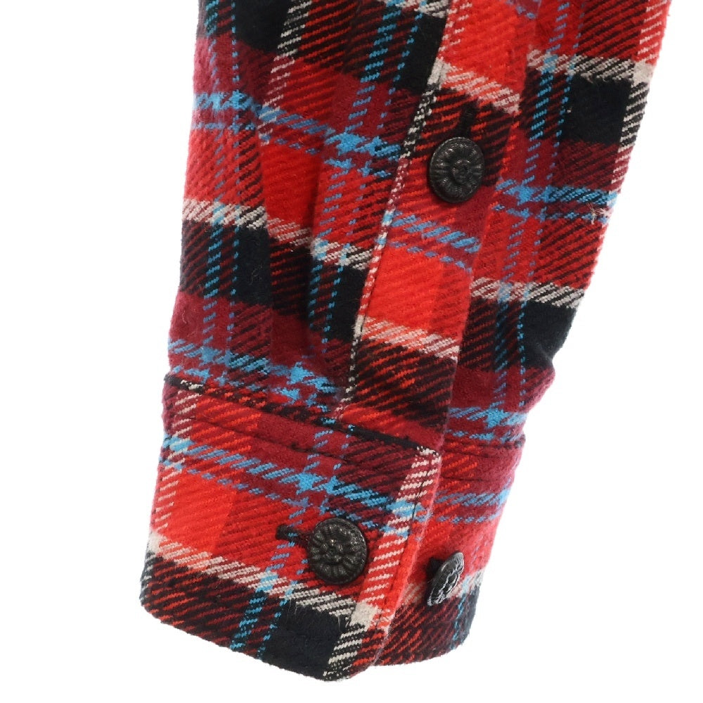 OFF-WHITE(オフホワイト) 18AW Checked flannel long sleeve shirt チェックフランネル長袖シャツ レッド OMGA060F18A27015