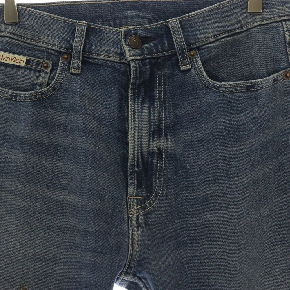 Calvin Klein(カルバンクライン) LOGO DENIM PANTS ロゴ刺繍デニムパンツ ジーンズ インディゴ 40TM732