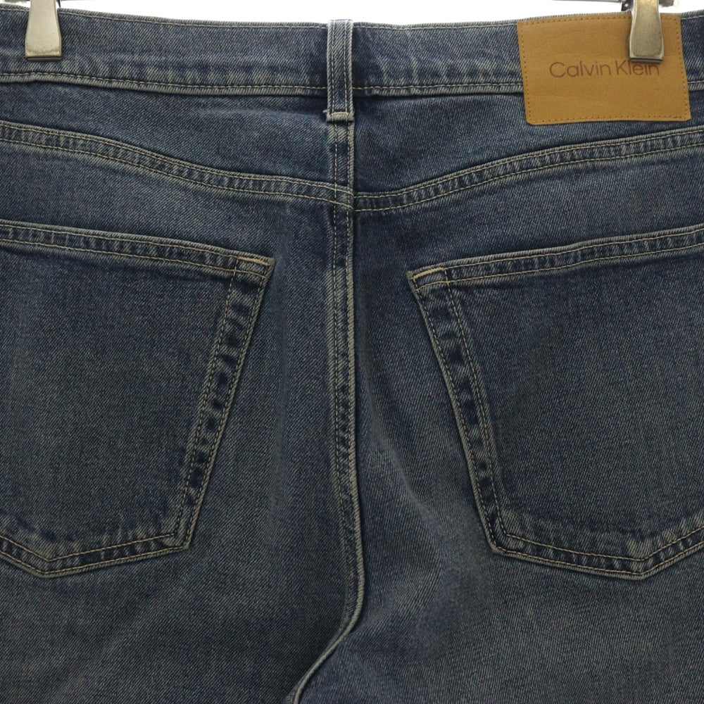 Calvin Klein(カルバンクライン) LOGO DENIM PANTS ロゴ刺繍デニムパンツ ジーンズ インディゴ 40TM732