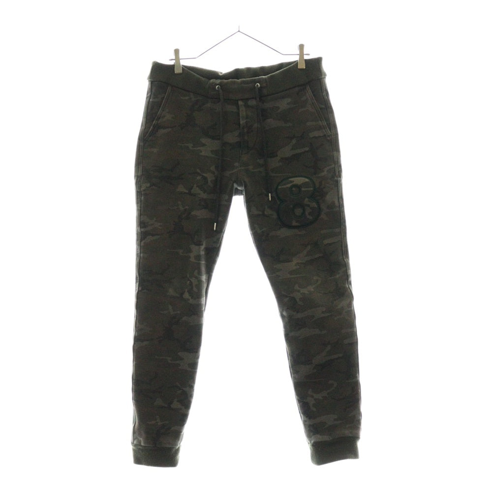 AKM(エーケーエム) ×muta 8 LOGO SWEAT PANTS ムータ 8ロゴ刺繍スウェットパンツ カモフラ カーキ J044