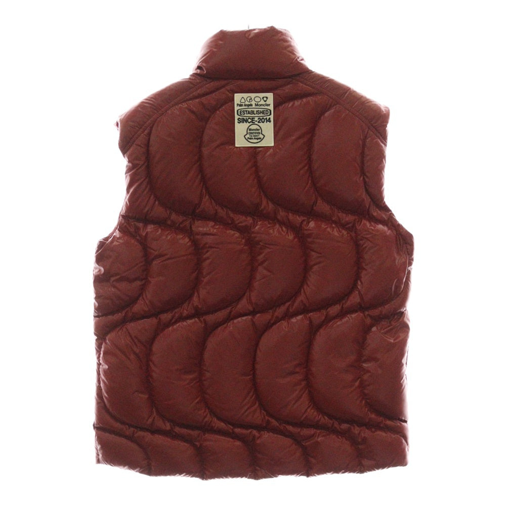 MONCLER GENIUS(モンクレール ジーニアス) ×Palm Angels GWENYTH GIUBBOTTO 8 Logo Patch Padded Vest パームエンジェルス 8ロゴパッチパデッドダウンベスト レッド J209L1A00016