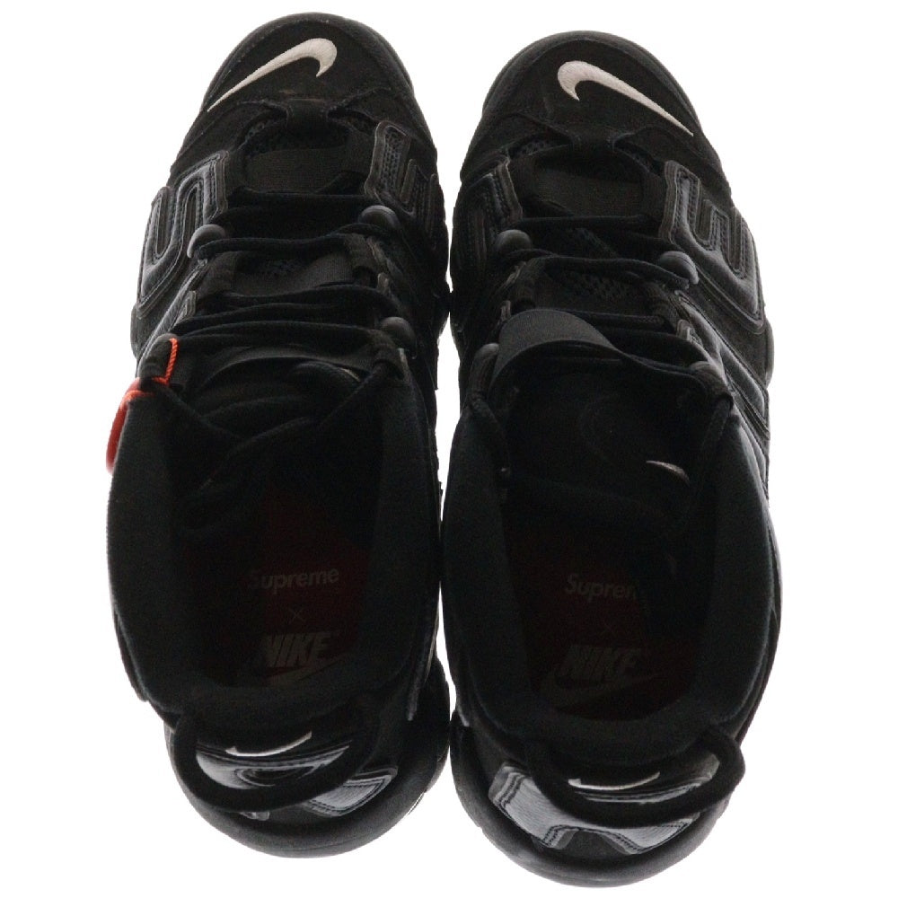 NIKE(ナイキ) ×SUPREME AIR MORE UPTEMPO 902290-001 シュプリーム エアモアアップテンポ モアテン ハイカットスニーカー ブラック US9/27cm