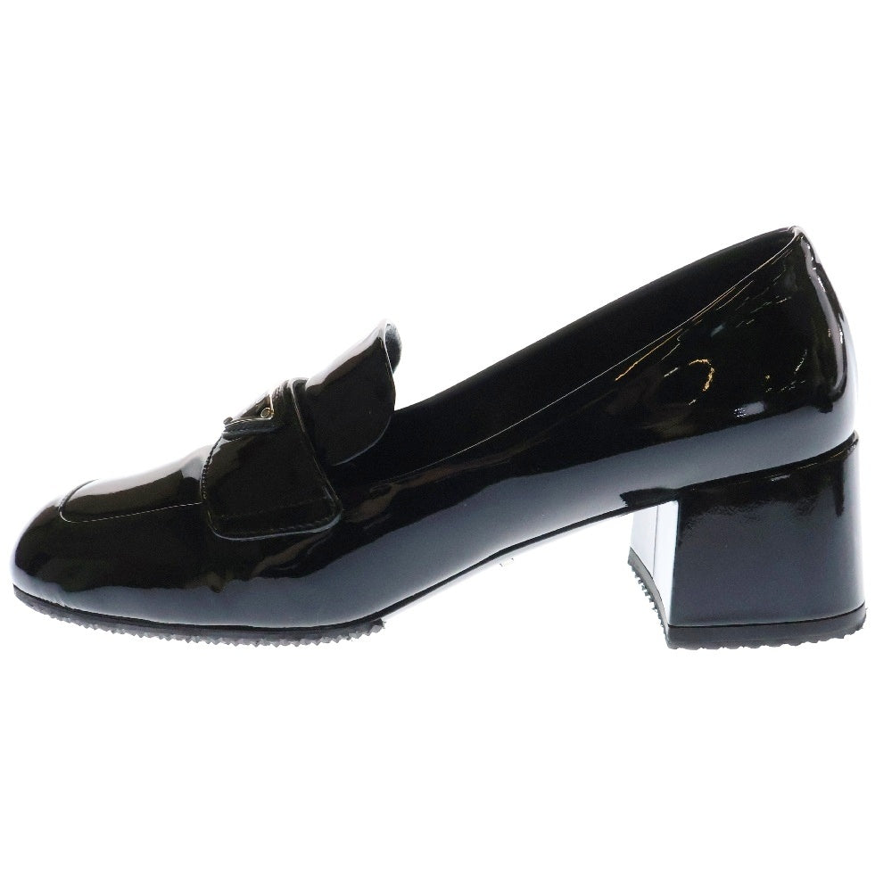 PRADA(プラダ) Patent Leather Lofers パテントレザーローファー トライアングルロゴ レディース ブラック 1D763M