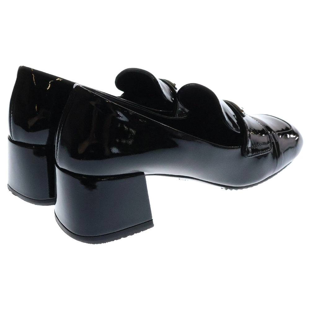 PRADA(プラダ) Patent Leather Lofers パテントレザーローファー トライアングルロゴ レディース ブラック 1D763M