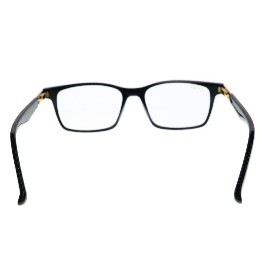 9FIVE(ナインファイブ) La Jolla Black & 24K Gold Clear Lens Glasses スクエア アイウェア 眼鏡 52‐17‐145 ブラック/ゴールド