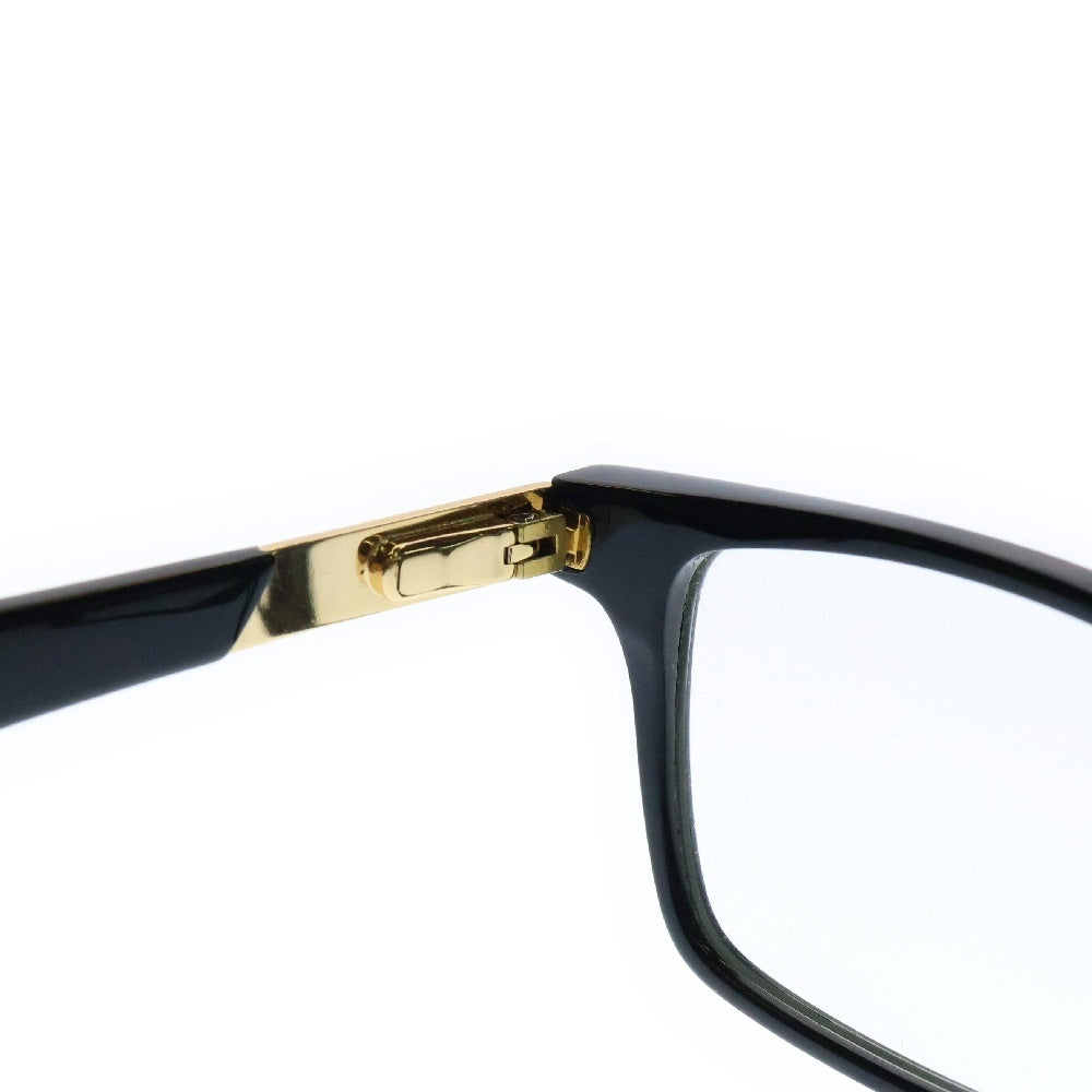 9FIVE(ナインファイブ) La Jolla Black & 24K Gold Clear Lens Glasses スクエア アイウェア 眼鏡 52‐17‐145 ブラック/ゴールド