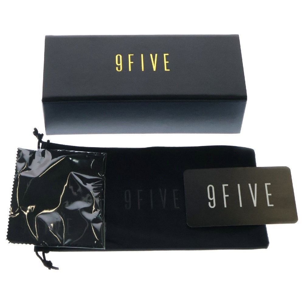 9FIVE(ナインファイブ) La Jolla Black & 24K Gold Clear Lens Glasses スクエア アイウェア 眼鏡 52‐17‐145 ブラック/ゴールド