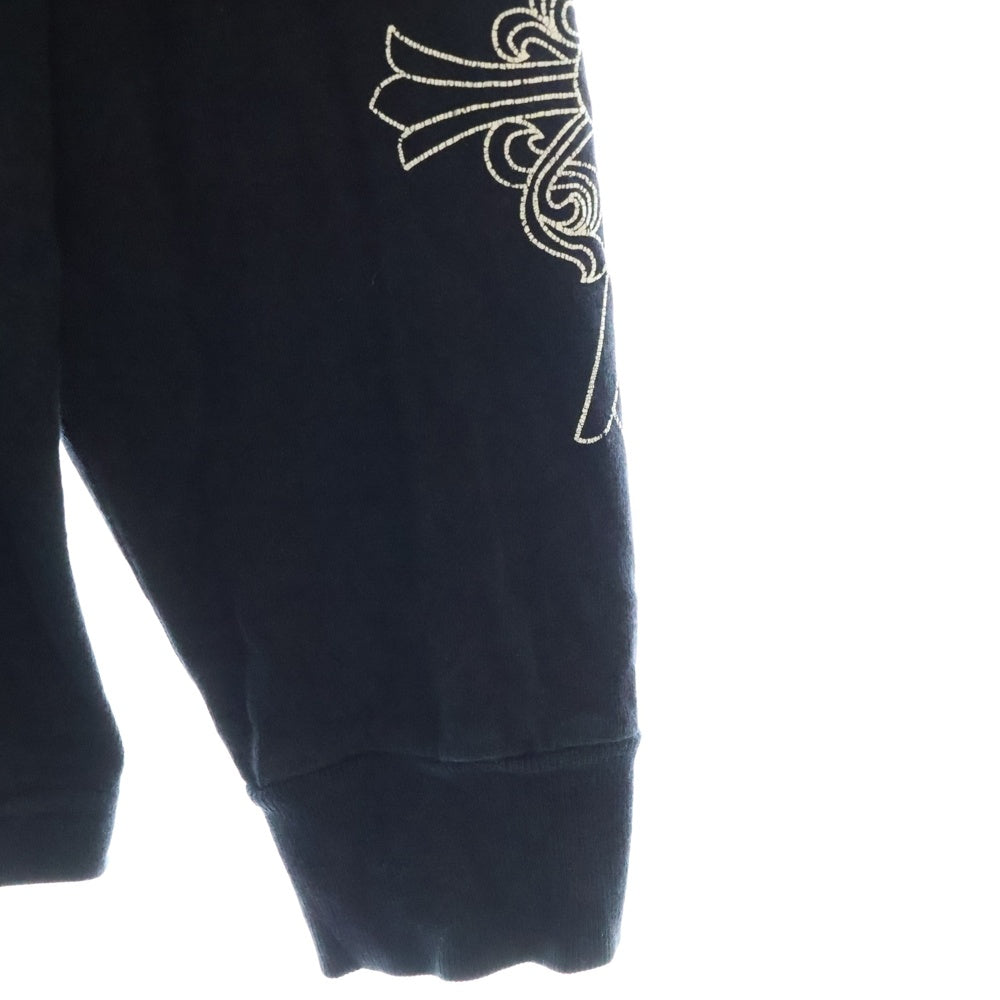 CHROME HEARTS(クロムハーツ) OLD Logo L/S Tee オールドモデル マルチロゴ クルーネック長袖Tシャツカットソー ロングスリーブ ロンT ブラック