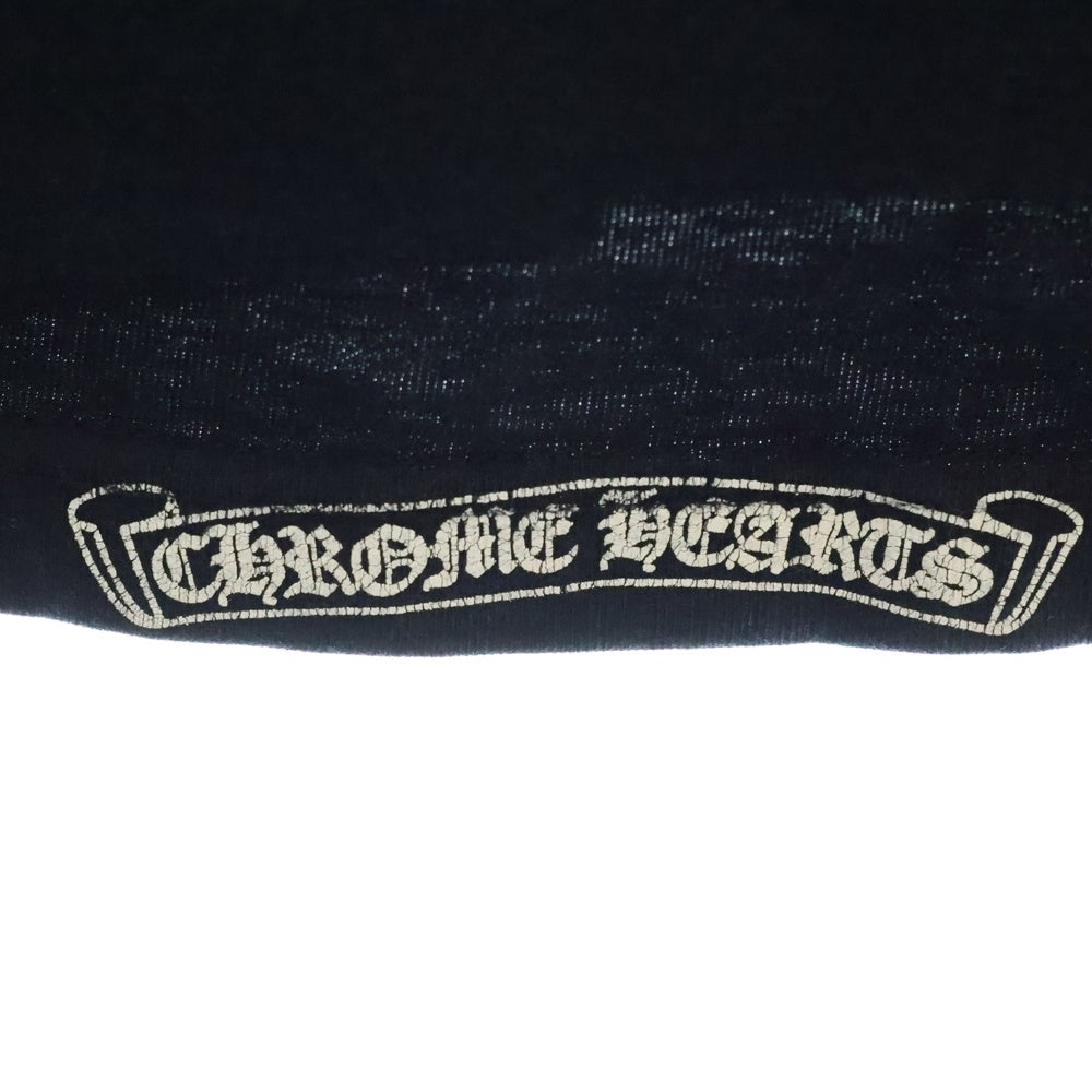 CHROME HEARTS(クロムハーツ) OLD Logo L/S Tee オールドモデル マルチロゴ クルーネック長袖Tシャツカットソー ロングスリーブ ロンT ブラック