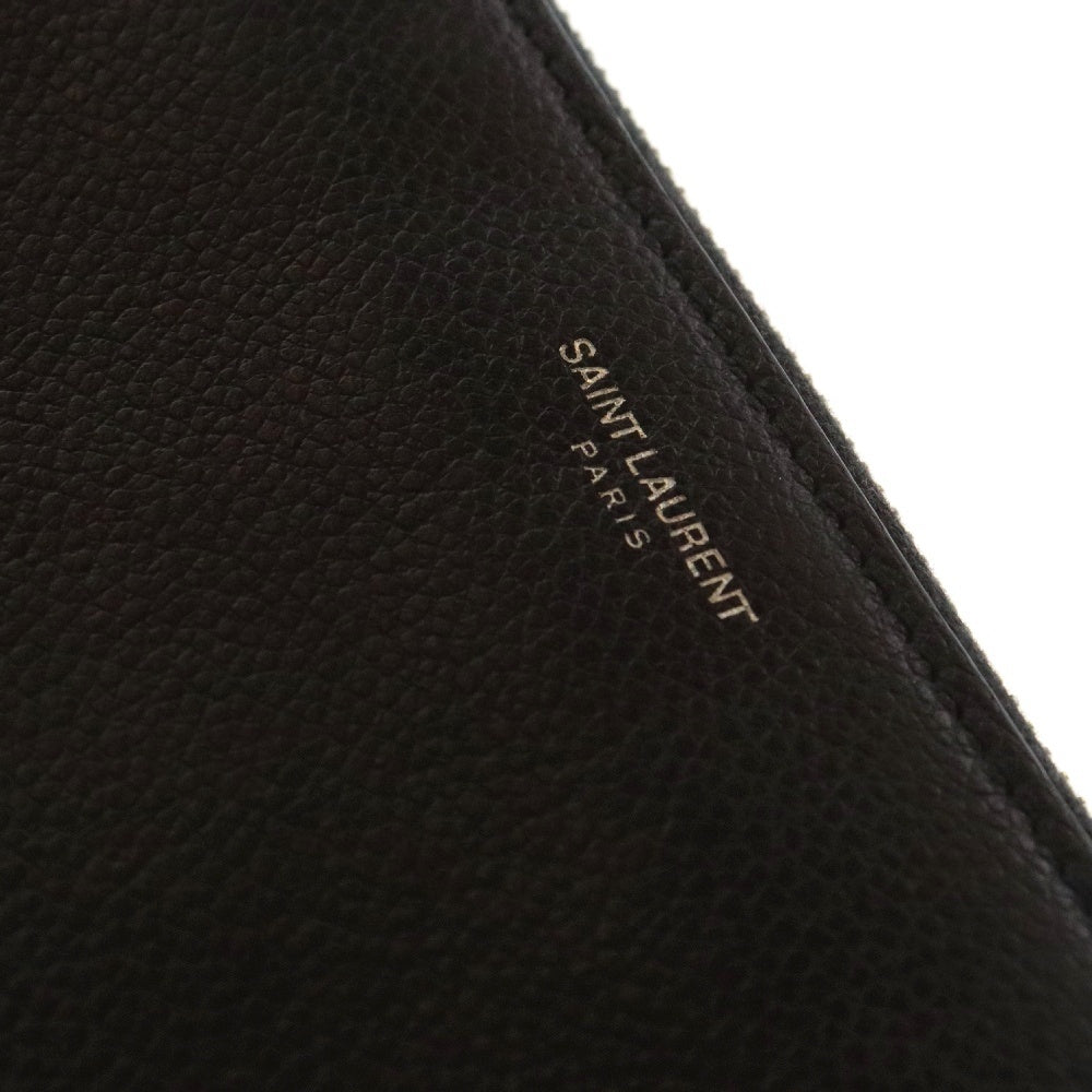 SAINT LAURENT PARIS(サンローランパリ) LONG WALLET 長財布 ロングウォレット ラウンドジップ レザー ブラック INN603060