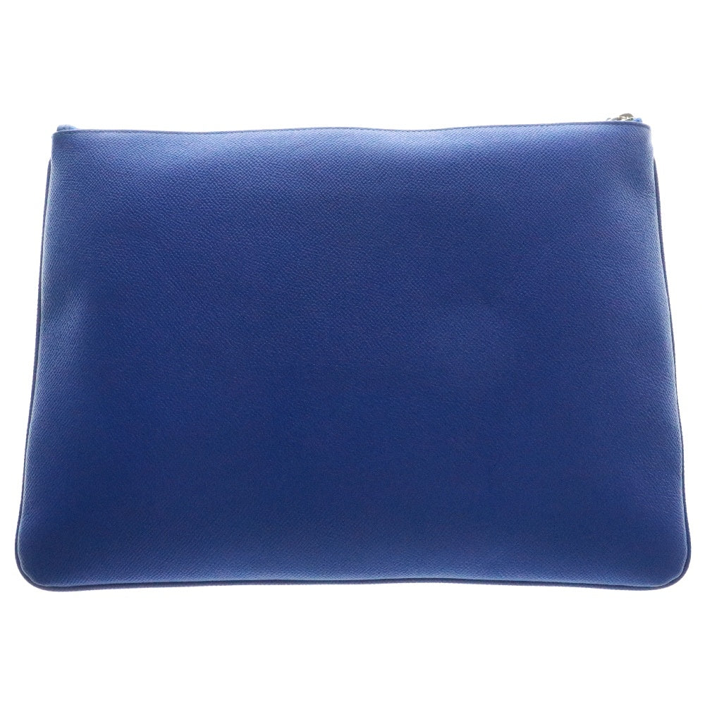 BALENCIAGA(バレンシアガ) LOGO CLUTCH BAG ロゴクラッチバッグ レザー ブルー 579550
