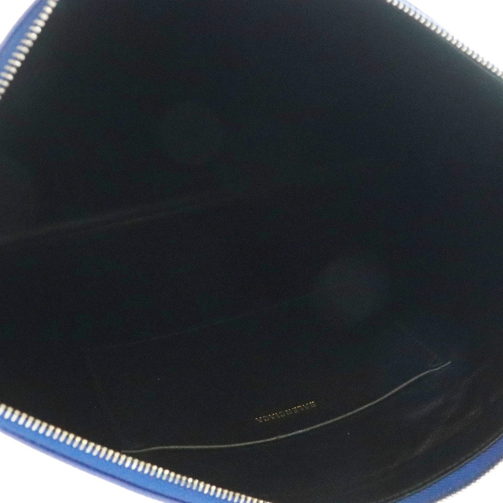 BALENCIAGA(バレンシアガ) LOGO CLUTCH BAG ロゴクラッチバッグ レザー ブルー 579550