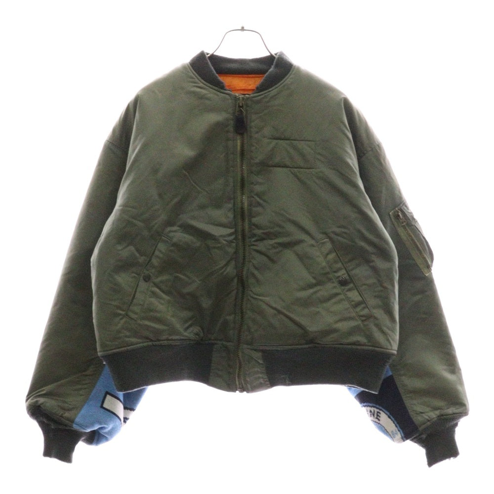 SAINT MICHAEL(セントマイケル) 24AW MA-1 DAMAGE 再構築ダメージ加工フライトジャケット カーキ SM-YS1-0000-064
