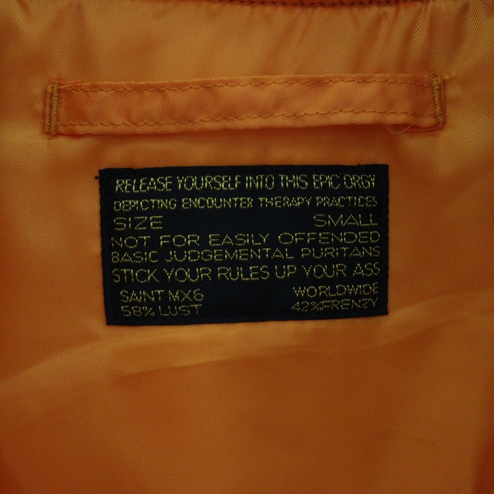 SAINT MICHAEL(セントマイケル) 24AW MA-1 DAMAGE 再構築ダメージ加工フライトジャケット カーキ SM-YS1-0000-064
