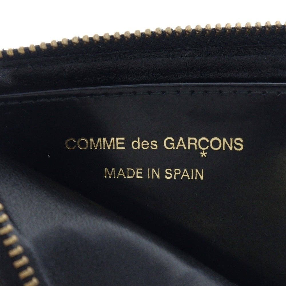 COMME des GARCONS(コムデギャルソン) POLKA DOTS EMBOSSED SA3100NE ポルカドット エンボス レザー コインケース 財布 ブラック