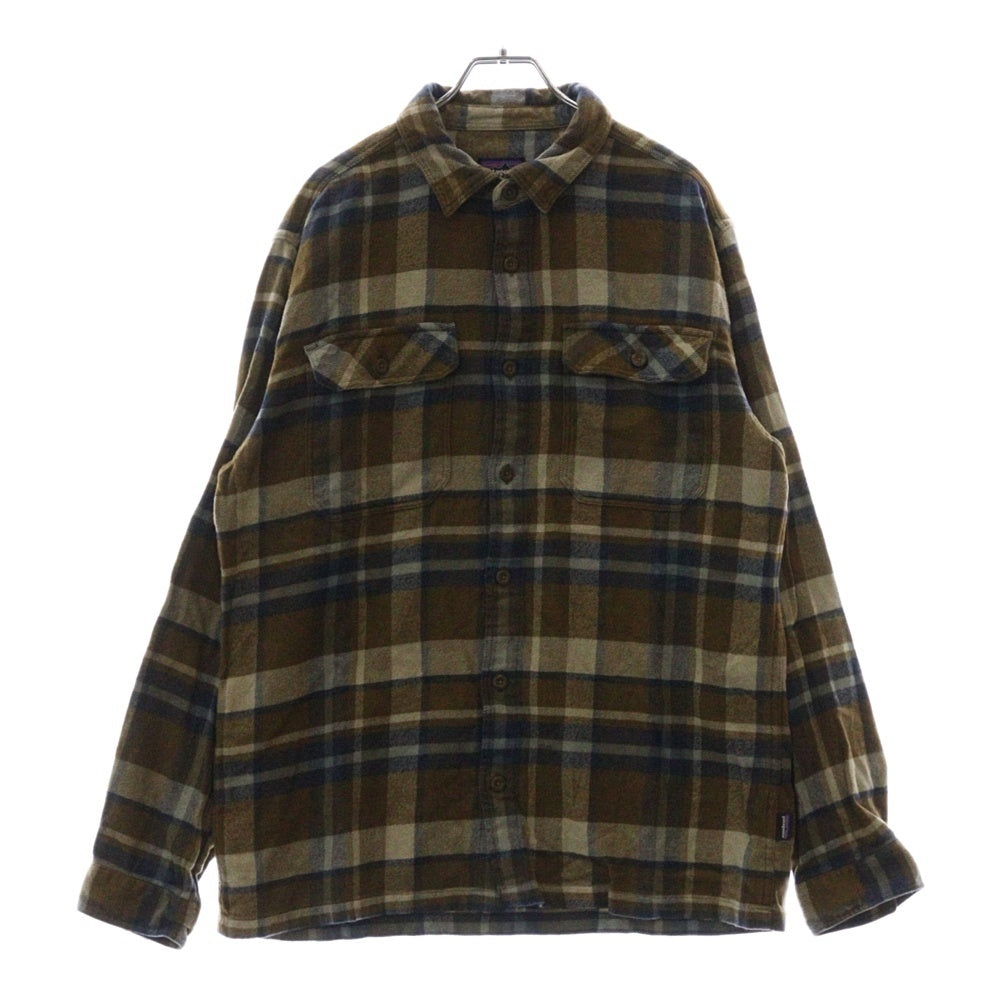 PATAGONIA(パタゴニア) L/S Fjord Flannel Shirt フィヨルドフランネル長袖シャツ ブルー/ブラウン 53947