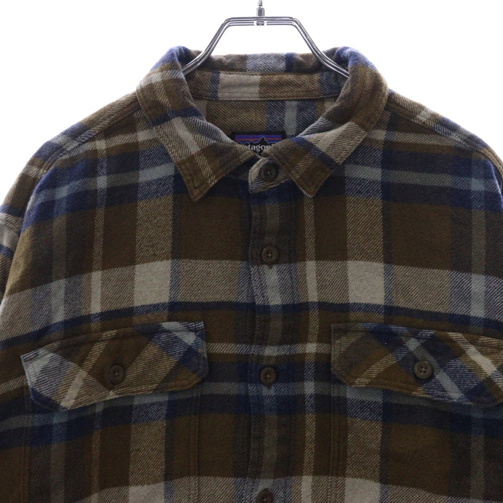 PATAGONIA(パタゴニア) L/S Fjord Flannel Shirt フィヨルドフランネル長袖シャツ ブルー/ブラウン 53947