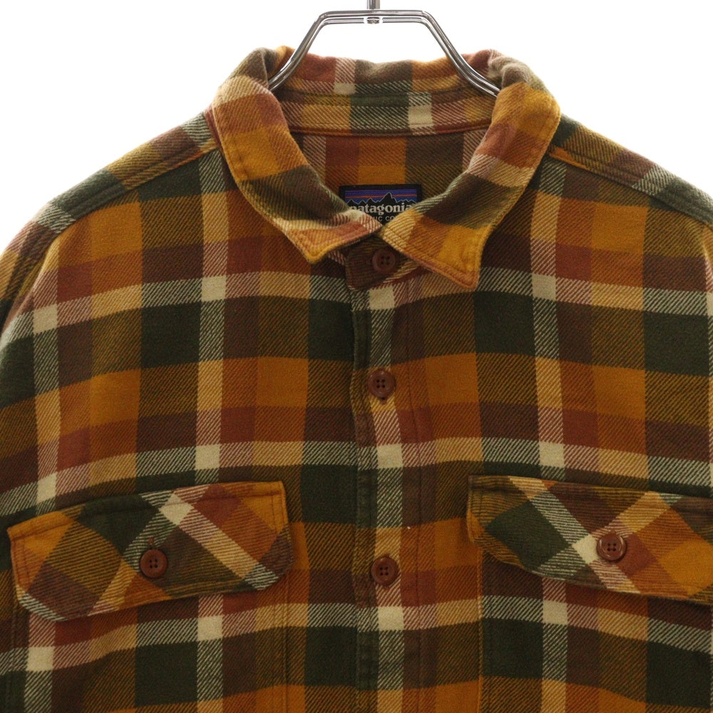 PATAGONIA(パタゴニア) L/S Fjord Flannel Shirt フィヨルドフランネル長袖シャツ イエロー/グリーン/オレンジ 53947