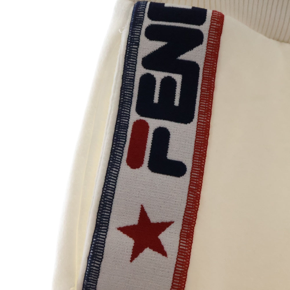 FENDI(フェンディ) ×FILA Side Lone Pants ×フィラ サイドラインスウェットパンツ ホワイト FA8156 A6J0