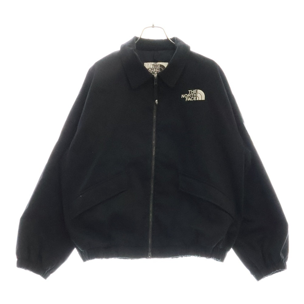 THE NORTH FACE(ザノースフェイス) VILAN COTTON BLOUSON フロントロゴ刺繍ジップアップブルゾンジャケット ブラック NJ3BP05J