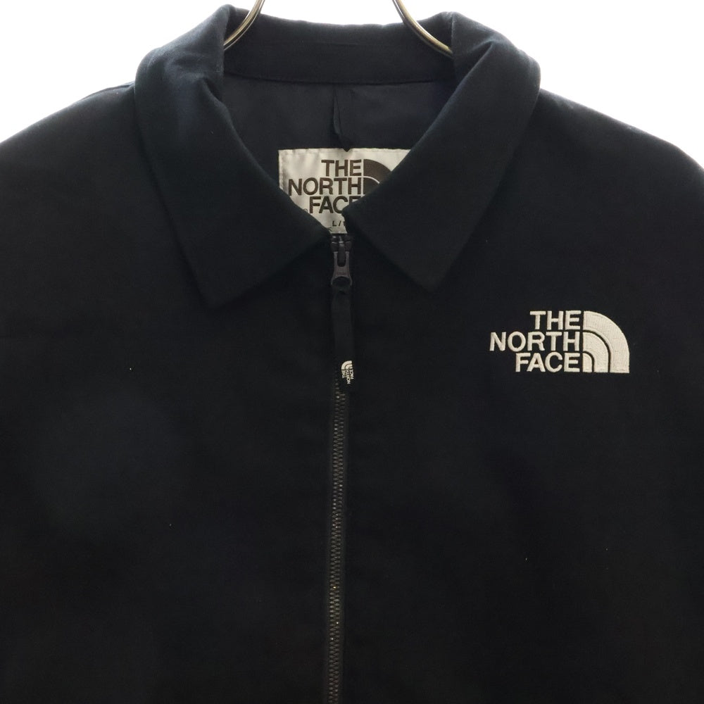 THE NORTH FACE(ザノースフェイス) VILAN COTTON BLOUSON フロントロゴ刺繍ジップアップブルゾンジャケット ブラック NJ3BP05J